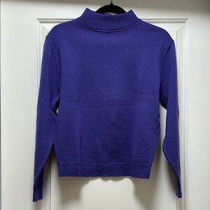Vintage Pendleton Purple Knit Wool Turtleneck Sweater Gorgeous Color